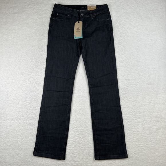 NWT prAna Women's Jada Organic Jeans Pockets Black Out Denim Sz 4/27  (30x32) - Picture 1 of 15